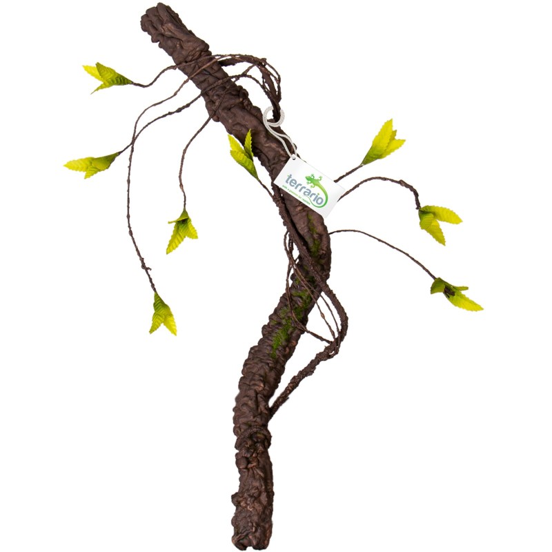 Terrario Artificial Branch with Leaves